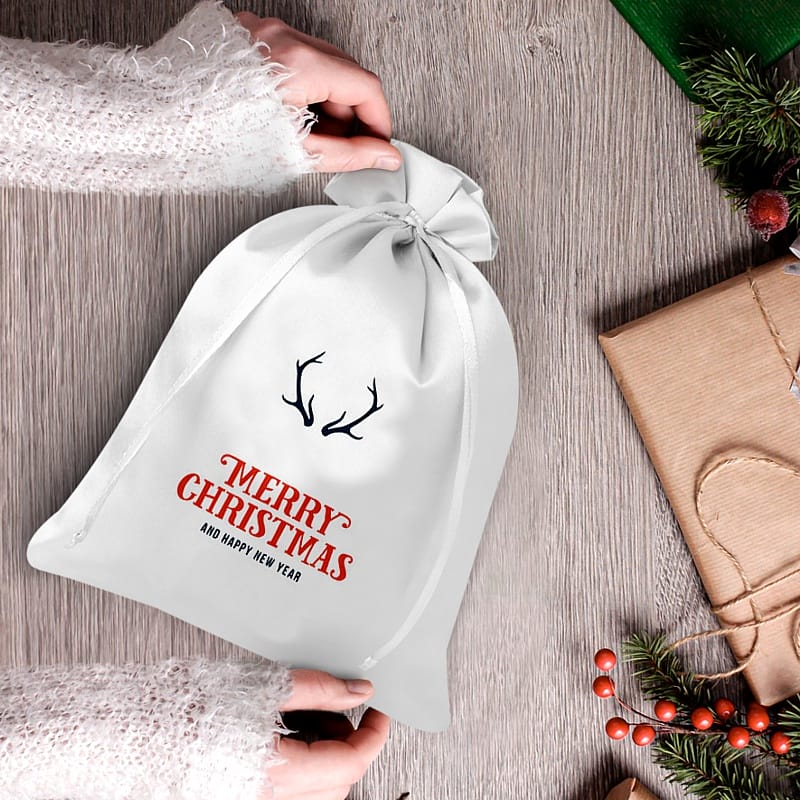 merry christmass satin bag