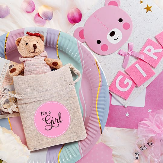 Personalizowany worek z nadrukiem na baby shower