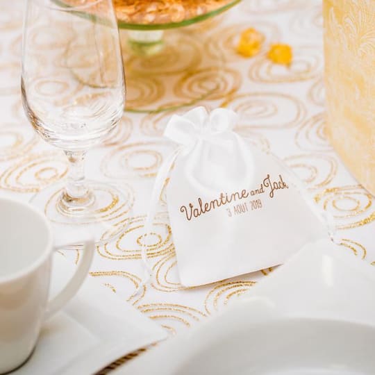 Personalizowane woreczki na stół weselny