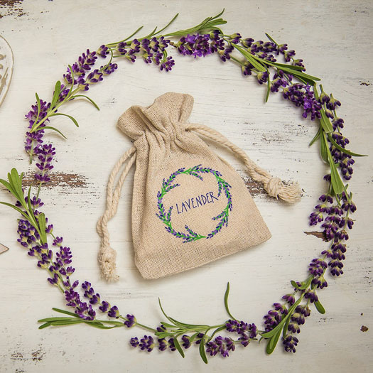 Außergewöhnliche Säckchen aus Stoff für Lavendel